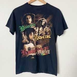 Bob Marley Roots Rock Reggae Graphic T-Shirt Men’s S Zion Rootswear Jamaica Rast